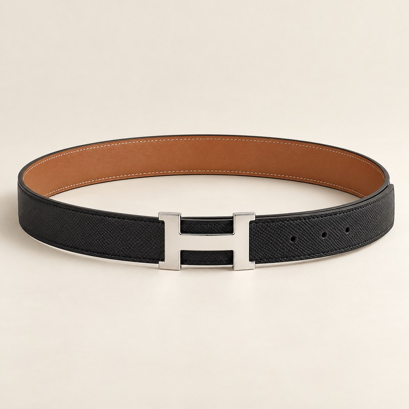 Hermès — Mini Constance belt buckle & Reversible leather strap 24 mm — AI से निर्मित चित्र