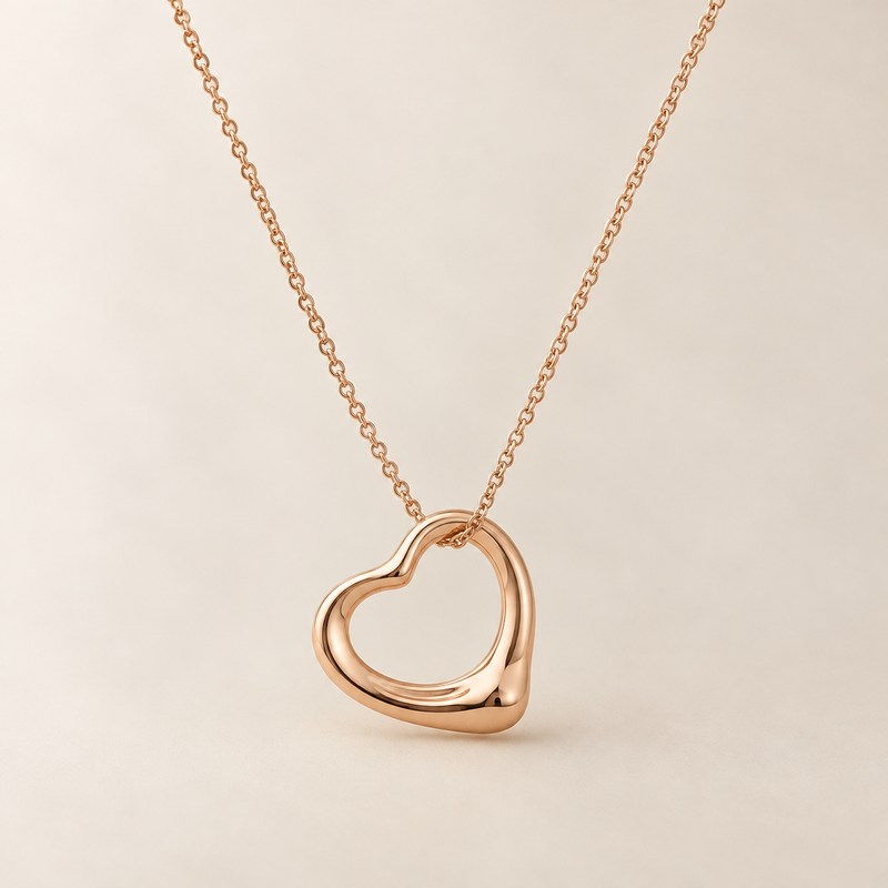 Tiffany & Co. — Elsa Peretti Open Heart Pendant — Ilustración generada por IA