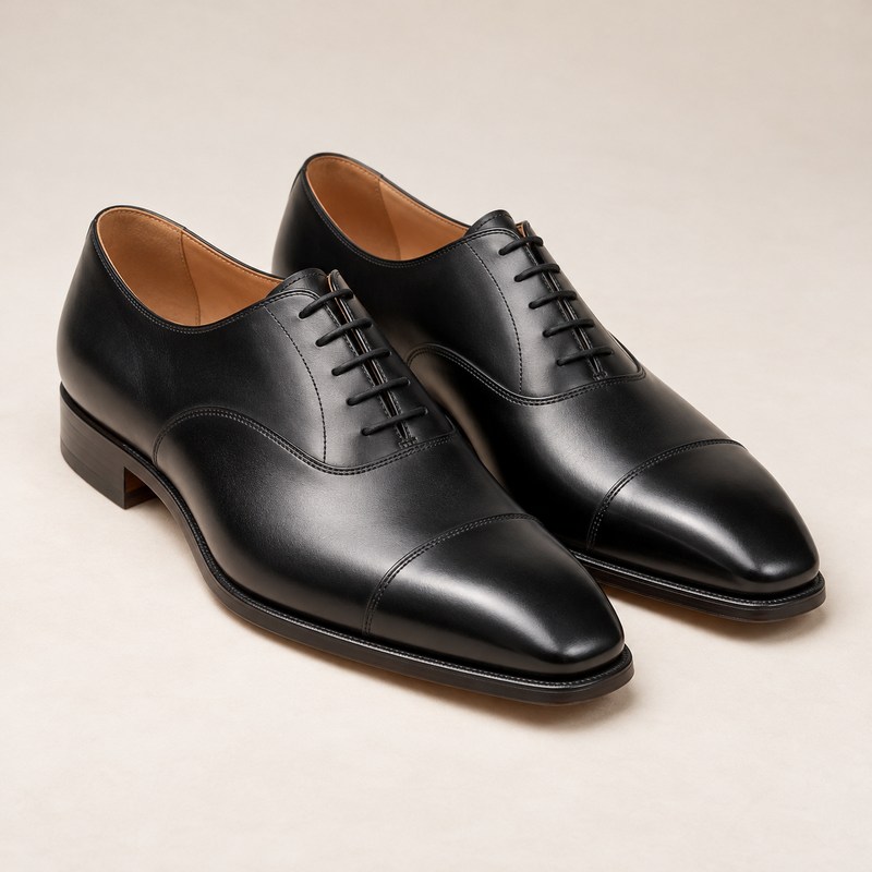 Crockett & Jones — Hallam Black Calf — Иллюстрация, созданная ИИ