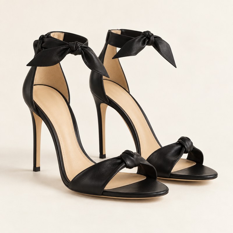 Clarita 100 — black nappa leather — AI से निर्मित चित्र