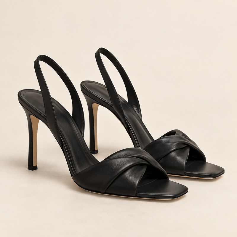 Grace Slingback Sandal — black — AI से निर्मित चित्र
