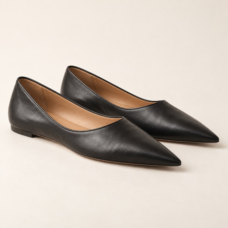 Luna Slipper / Black Leather — AI 生成イラスト