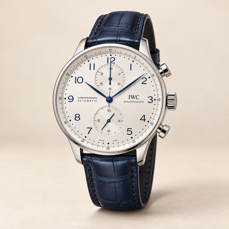 IWC Schaffhausen — Portugieser Chronograph — Illustration générée par IA